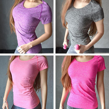 Sports Suits Quick Dry Tops Jogging Gym Tees